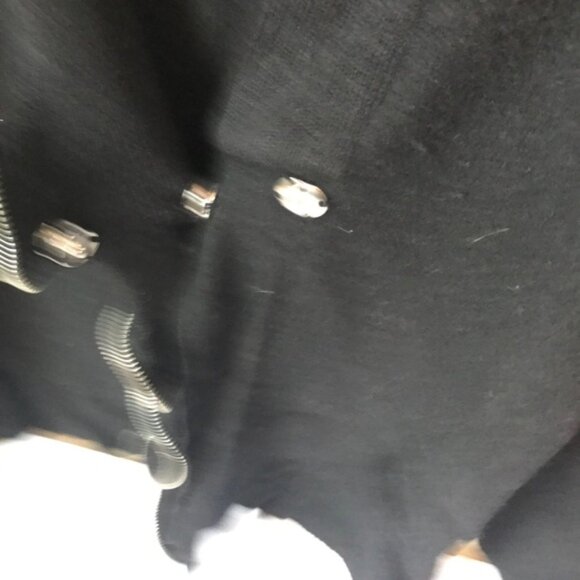 Colour Works NEW Wool Zip Ruffle Sweater Jacket Preppy Cardigan Purple Y2K Top L - Picture 12 of 13